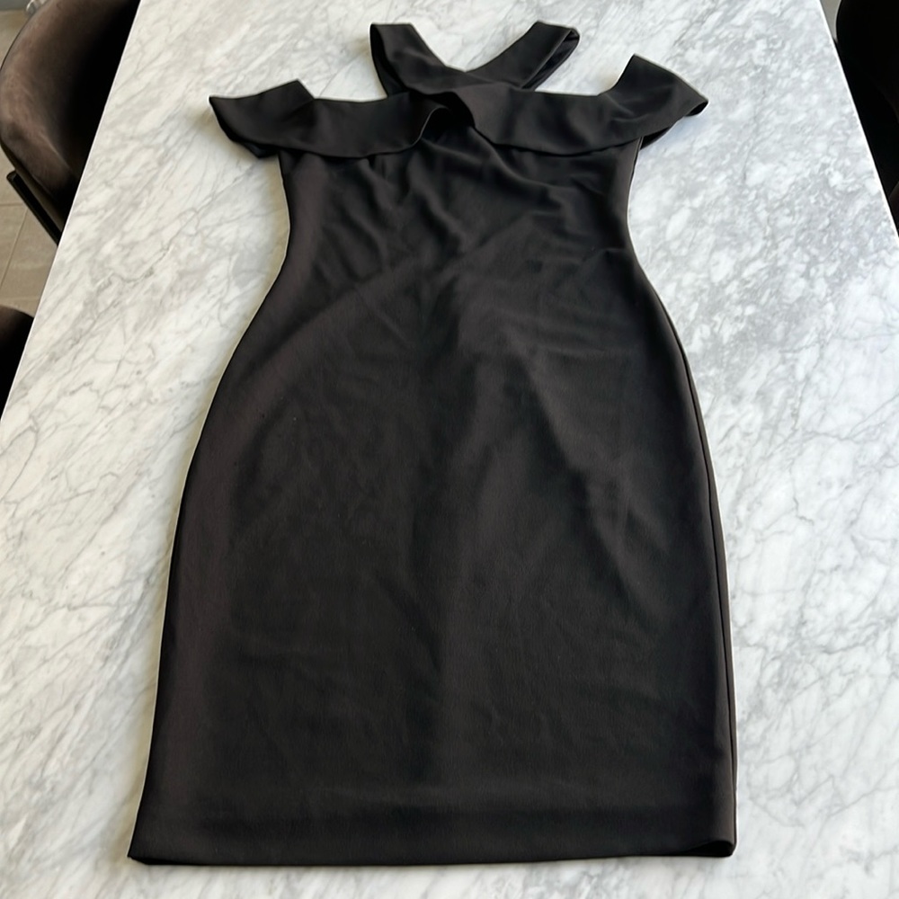 Black evening dress, knee length, Size 8 Rachel Roy